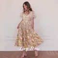 Lucy Blumen weibliches Kleid Party Abend elegante Luxus Promi Fee Rock Abendkleider für Abschluss