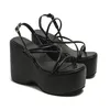 Plattform Marke Design Frau Sexy Sandalen Schuhe Punk Keile High Heels Bequeme Freizeit Frau Schuhe