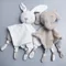 Cartoon Kaninchen Plüsch tier weich ausgestopft Baby Spielzeug Säugling Tier weiß Hase beruhigen