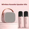 Mini-Karaoke-Maschine für Kinder und Erwachsene tragbarer Lautsprecher mit 1-2 drahtlosen Mikrofon