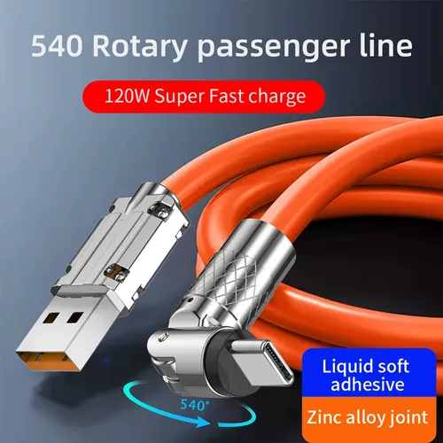 120w 540 ° drehen Typ C Kabel Schnell ladung Micro USB Typ C Kabel Handy Kabel Kabel für iPhone