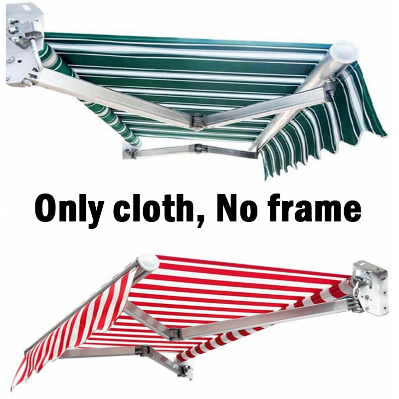 Maßgeschneiderte Oxford 450D Türüberdachung, ausziehbare, wasserdichte Stoff-Balkon-Fenstermarkisen ohne Eisenrahmen, Terrassen-Regenabdeckung Image