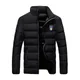 Wintermantel Herrenmode Stehkragen Herren mantel Outdoor Camping Herren solide verdickte Jacke