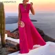 Frauen elegantes Temperament Kleid ärmellose Sommer dünne sexy Deep-V-Ausschnitt Lady Empire Big