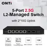 Onti 5 port smart web 2 5 gps mit 2*10g sfp l2 verwaltetem Switch und 5 oder 8 Port l2 web
