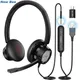 Neues bee h362 usb headset für pc callcenter business kabel gebundene kopfhörer drehbares mikrofon