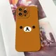 Rilakkuma niedlichen Cartoon Bär Telefon Fall Anti Fall braun iPhone Fall für iPhone 15 14 13 12 11