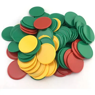 40PCS 37MM Kunststoff Poker Chips 4 Farben Bingo Marker Mathematik Zählen Party Spiele Juegos De Image