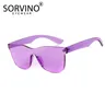 SORVINO Candy Farben Randlose Platz Sonnenbrille für Frauen Männer Festival Sommer Brille Designer