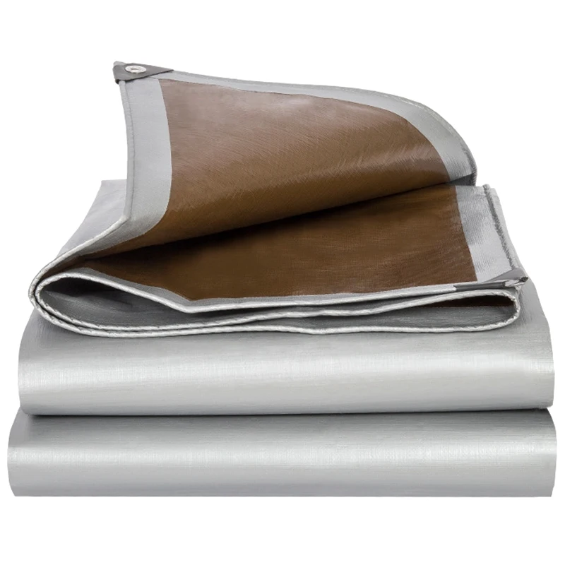 160 ~ 180GMS Silbrig Kaffee PE Plane Pergolen Baldachin Markisen Garten Möbel Regenschutz Auto Awings Tarps Abdeckung