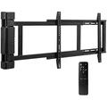 NLIBOOMLife Steel Low Profile Electric TV Wall Mount for 32 to 75 inch LCD LED Plasma Screens Motorized Swing TV Bracket with 90 Degree Swivel White MOUNT-E-WM075W