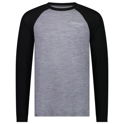 Mons Royale - Icon Merino Air-Con Raglan - Merinoshirt Gr L grau/schwarz