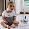 Emile Et Rose Boys Navy Knitted Nautical Romper - 12 Months