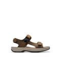 Clarks Mens Leather Strappy Flat Sandals - 7 - Light Tan, Light Tan