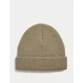 M&S Mens Knitted Beanie Hat - L-XL - Natural Mix, Natural Mix,Navy Mix