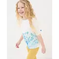 Fatface Girls Pure Cotton Print T-Shirt - 4-5 Y - White Mix, White Mix