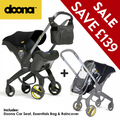 Doona Group 0+ Car Seat Stroller + FREE Raincover & Changing Bag - Nitro Black
