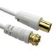 5m Metre TV Aerial Coax Cable Lead Male to F Satellite Connector Plug Coaxial