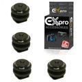 Ex-Pro Pro Dual Nuts Hot Shoe 1/4" Screw Adapter for Flash Trigger, Flash Stand, Microphone, GPS and Digital Camera [4 Pack]