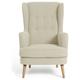 Habitat Callie Fabric Wingback Chair - Latte