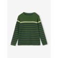 Sailor-Style Striped Jumper for Boys green