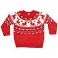 Pepco Kid's 15 Years Christmas Red Nordic Sparkle Jumper