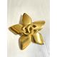 CHANEL Vintage Gold tone star, flower brooch with CC mark