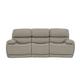 Rocco 3 Seater BV Leather Power Rocker Sofa with Headrests - Silver Grey