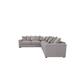 Cory Large Fabric Corner Scatter Back Sofa - Dallas Silver & Stone Pack