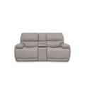 Rocco 2 Seater Fabric Power Rocker Sofa with Cup Holders and Headrests - Grey