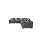 Cory Large Fabric Corner Scatter Back Sofa - Dallas Charcoal & Stone Pack