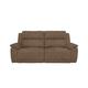 Utah 3 Seater Fabric Power Recliner Sofa - Classic Brown