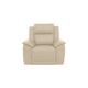 Utah Leather Power Recliner Chair with Power Headrest and Power Lumbar - Stone