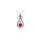 0.22ct Ruby Infinity Rope Necklace in 9ct White Gold