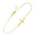 Sideways Cross Bracelet in 9ct Gold