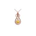 0.22ct Citrine Infinity Rope Necklace in 9ct Rose Gold