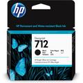 HP 712 80-ml Black DesignJet Ink Cartridge - High (XL) Yield - 3ED71A