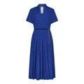 Max Mara, Dresses, female, Blue, S, Blue Wrap-over V-neck Dress