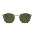 Oliver Peoples, Accessories, unisex, Yellow, 49 MM, Unisex Square Gold Sunglasses with Green G-15 Lenses