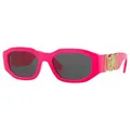 Versace, Accessories, female, Pink, 53 MM, Aviator Sunglasses in Rose with Tinted Grey Lenses