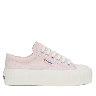 Superga 2631 Stripe Platform - Pink Ish/f Avorio Trainers