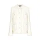 Dolce & Gabbana, Tweed Jackets, female, White, XS, Cream White Tweed Jacket