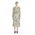 Max Mara, Dresses, female, Green, 4Xs, Floral Print Silk Maxi Dress