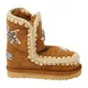 Mou, Kids, female, Brown, 28 EU, Camel Flat Shoes with Crystal Stars and Crochet Finish
