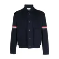 Thom Browne, Knitwear, male, Blue, S, Double Face Shawl Collar Jacket