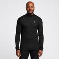 Odlo Men's Eco Active Warm Long Sleeve Half Zip Baselayer Top, Black