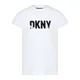 Dkny, Kids, unisex, White, 6 Y, White Logo T-Shirt with Short Sleeves