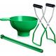 3 Canning Essentials Kit Jar Lifter Wide Mouth Canning Funnel Magnetic Lid Mason Jar Scald Proof Wand Kitchen Tools Homemade Jam Set (Green) Groofoo