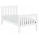 Monaco Single Solid Pine High Foot End Bed Frame in White