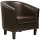 Mcc Direct - Faux Leather Tub Chair Armchair club Chair Dining Living Room & Cafe brown